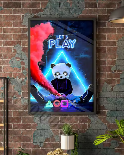 Quadri da Parete Premium - Neon Respawn: Collezione di Quadri da Parete per Gamer (Disponibili in Diverse Misure)