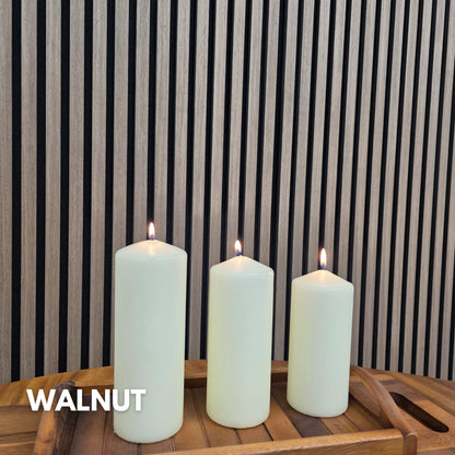 Pannello murale a doghe acustiche premium (vari colori)