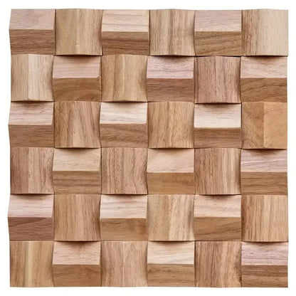 Pannello Mosaico 3D in Legno Massello Premium ✅(30 x 30 cm)