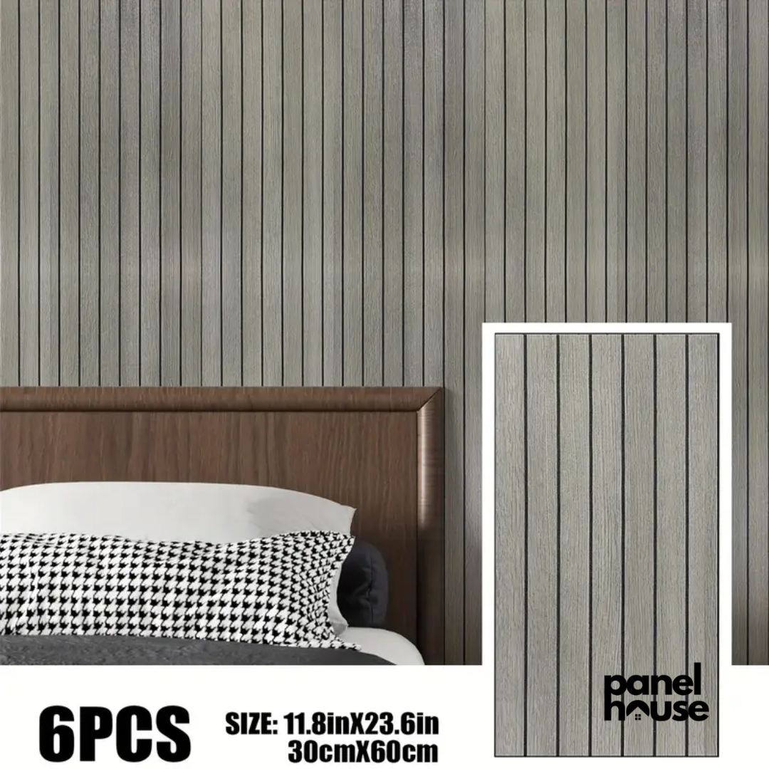 Pannelli a parete a doghe in legno 3D, autoadesivi, rimovibili, impermeabili Compra 1 e ricevi 6 pannelli Premium a soli £7! (30 cm x 60 cm)