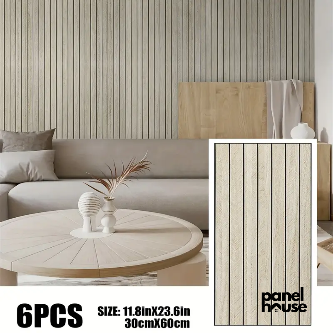 Pannelli a parete a doghe in legno 3D, autoadesivi, rimovibili, impermeabili Compra 1 e ricevi 6 pannelli Premium a soli £7! (30 cm x 60 cm)