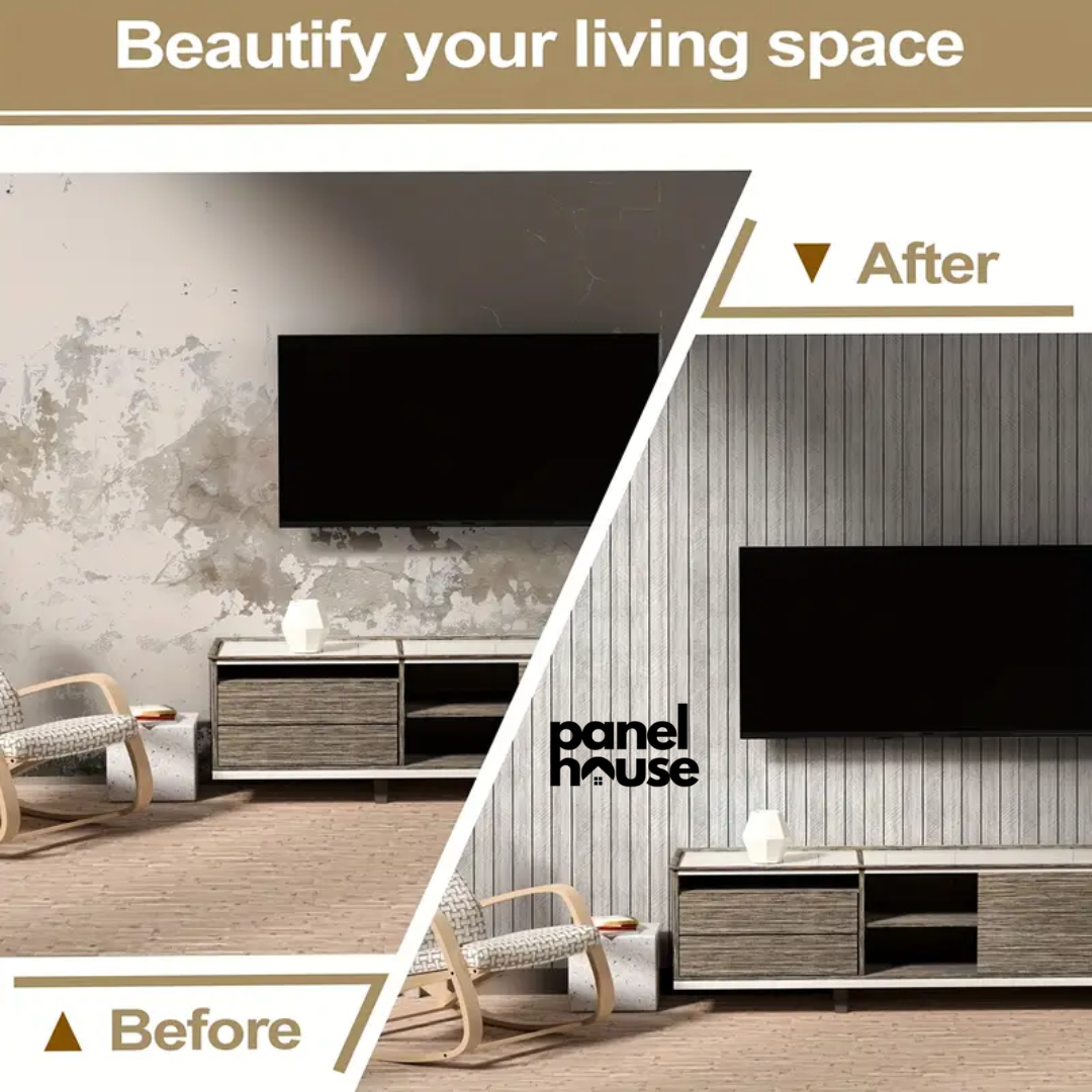Pannelli a parete a doghe in legno 3D, autoadesivi, rimovibili, impermeabili Compra 1 e ricevi 6 pannelli Premium a soli £7! (30 cm x 60 cm)