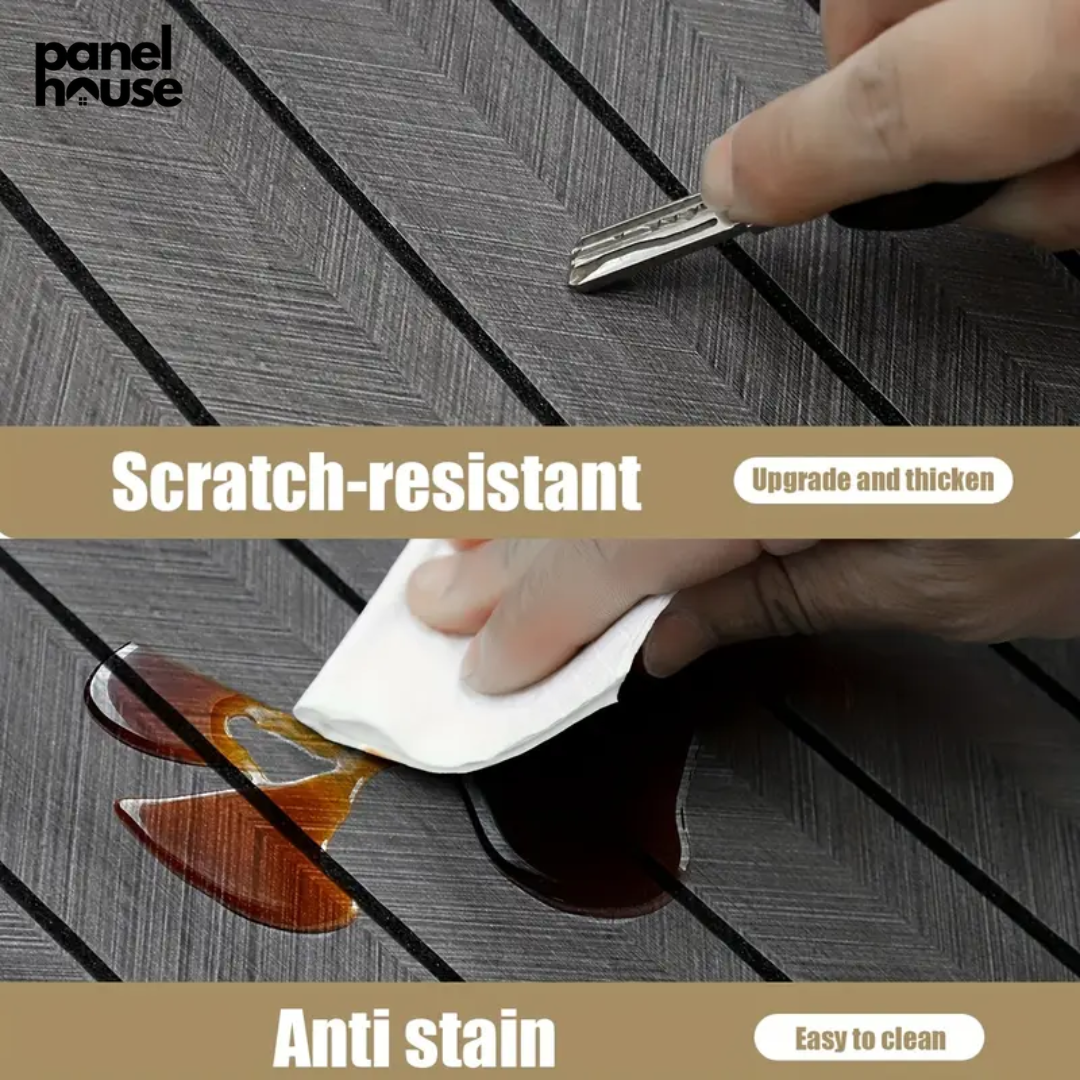 Pannelli a parete a doghe in legno 3D, autoadesivi, rimovibili, impermeabili Compra 1 e ricevi 6 pannelli Premium a soli £7! (30 cm x 60 cm)