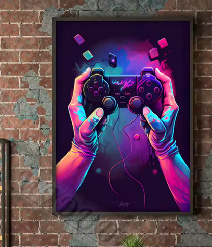 Quadri da Parete Premium - Neon Respawn: Collezione di Quadri da Parete per Gamer (Disponibili in Diverse Misure)